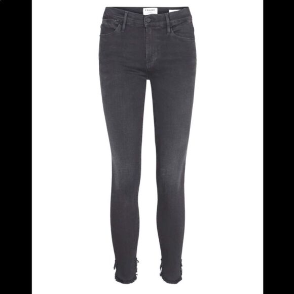 Frame Le High Rise Petal Hem Skinny Jeans - Picture 2 of 6